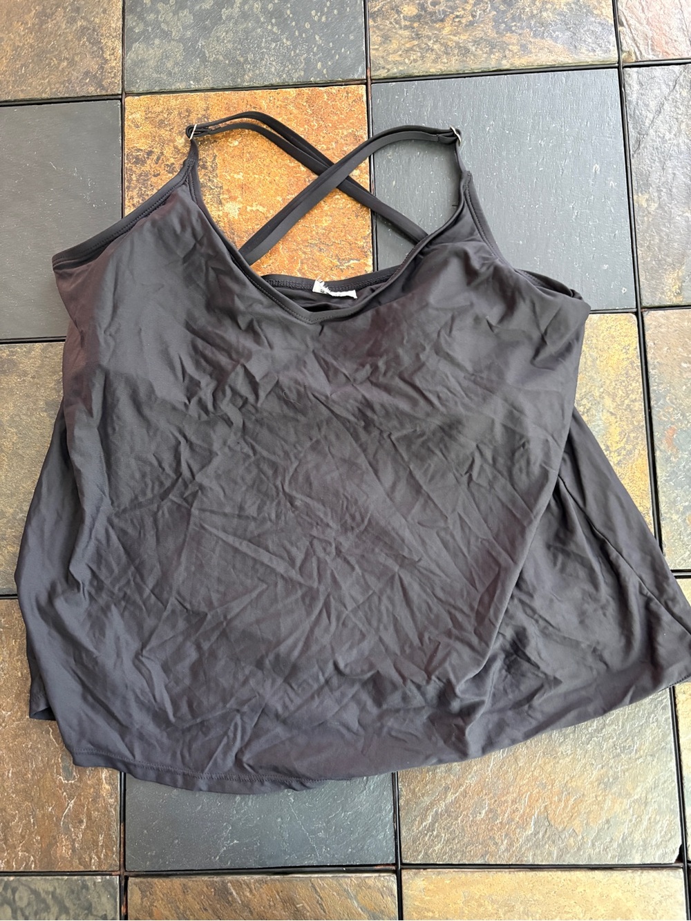Anne Klein Black Swim Tankini Top
